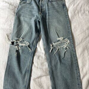 AGOLDE 90s Mid-Rise Loose Fit Distressed Jeans size 30